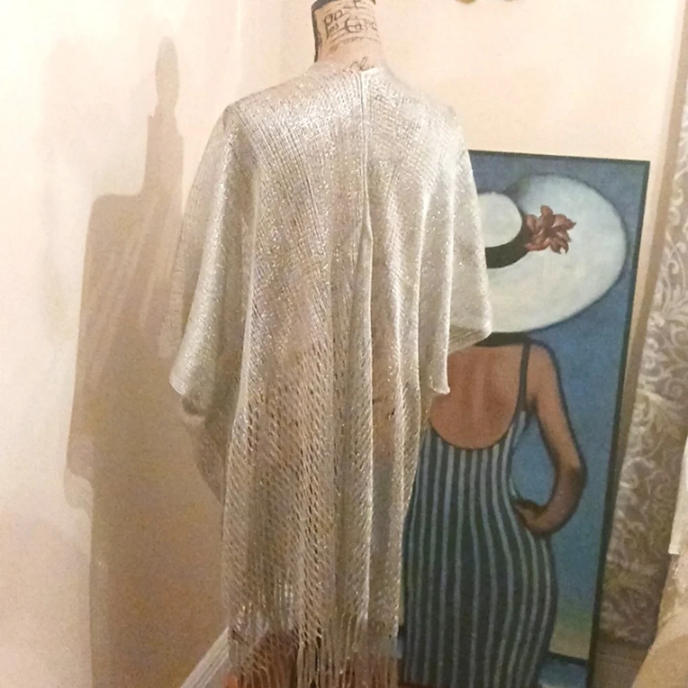 NWT Metallic Beach Wrap
